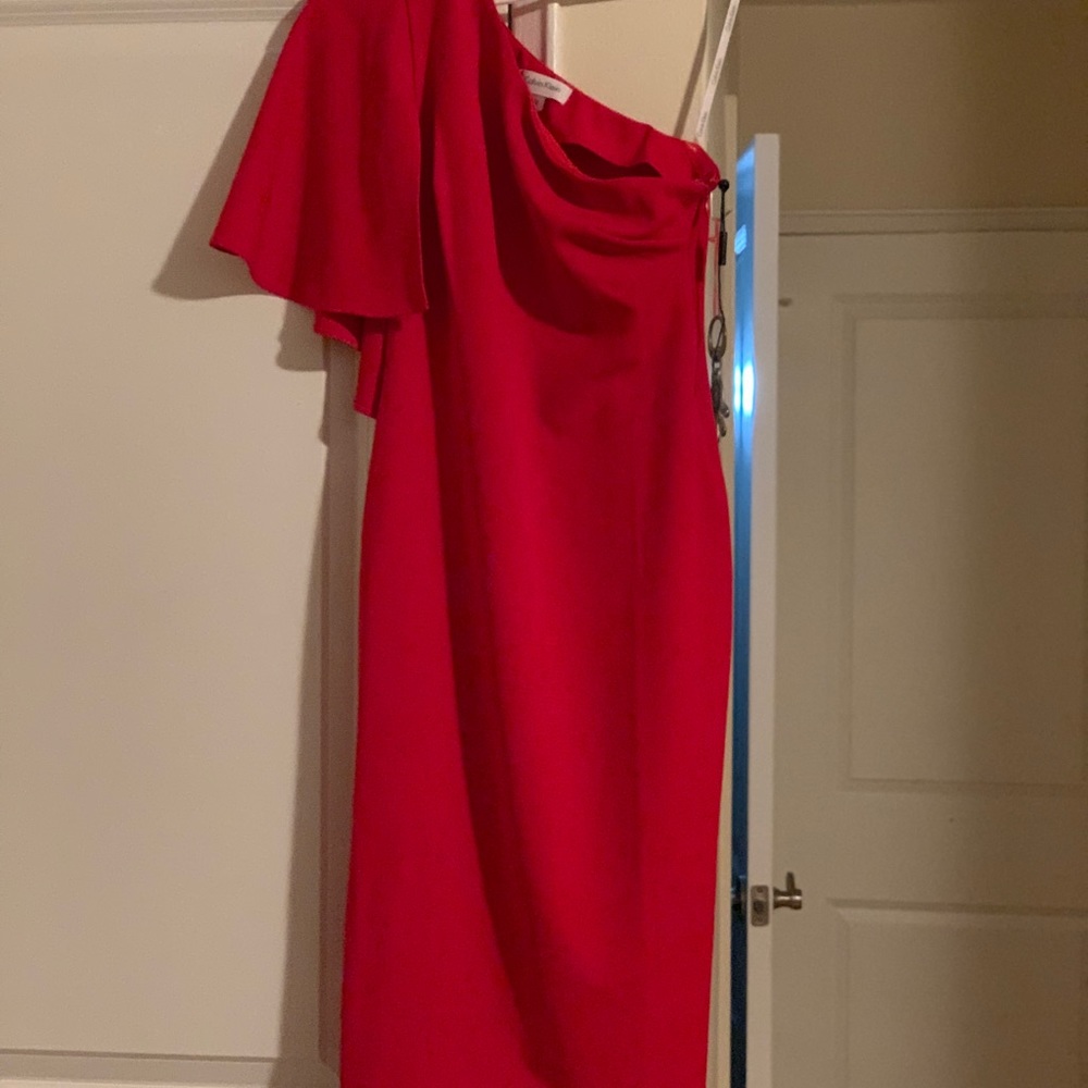 Calvin Klein One Sleeve Petite Dress